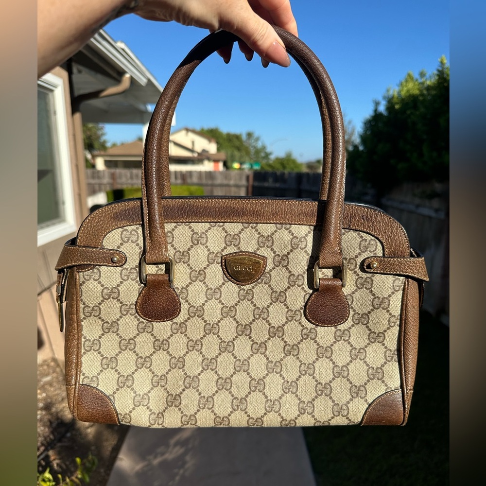 Vintage Gucci Monogram Handbag with COA